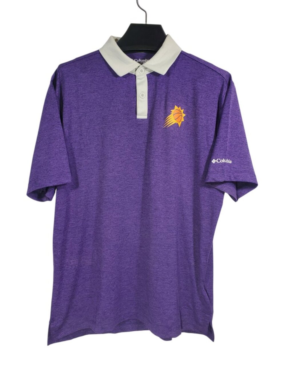 Phoenix Suns Columbia Golf Omni-Wick Range Polo Shirt Men's L Purple UPF 30